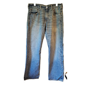 Levi's 569 Men's Loose Straight Fit Jeans Blue Denim Size 32x30 Distressed Faded